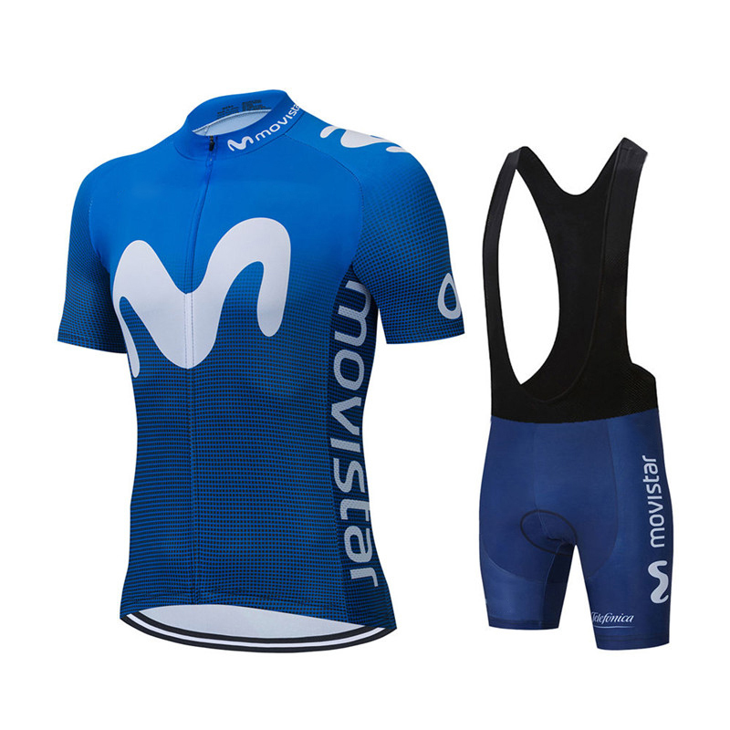 New Summer Movistar Team Cycli - Cycling Gear Jersey ulasan dan harga