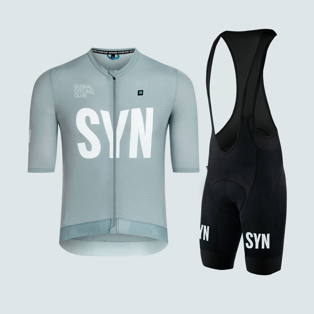 Silver gray short sleeved cycl - Cycling Bib Shorts ulasan dan harga